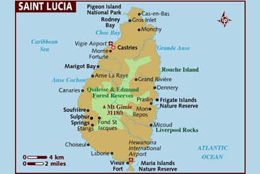 Chuyển phát nhanh quốc tế đi Saint Lucia