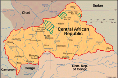 Chuyển phát nhanh quốc tế đi Cộng hòa Trung Phi