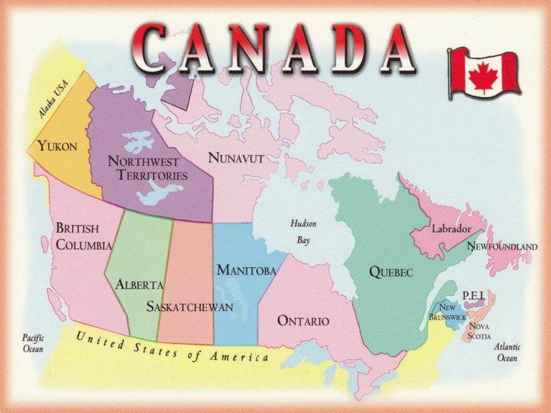 Bản đồ đất nước Canada